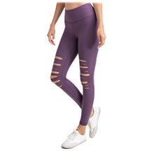 Load image into Gallery viewer, HYKEE High Waist Cutout Ripped Leggings