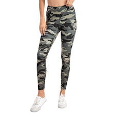 Load image into Gallery viewer, HYKEE High Waist Leggings (Camo Olive)